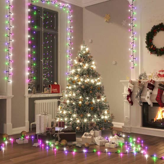 Kompakt Ljusslinga Med 3000 Led Flerfärgad Pastell 65 M Pvc