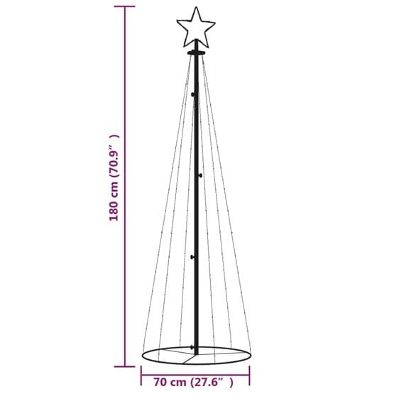 Julgranskon Färgglad 108 Leds 70X180 Cm