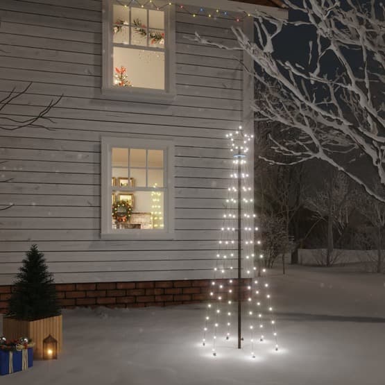 Julgran Med Markspett 108 Kallvita Lysdioder 180 Cm