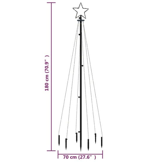 Julgran Med Markspett 108 Blåa Lysdioder 180 Cm