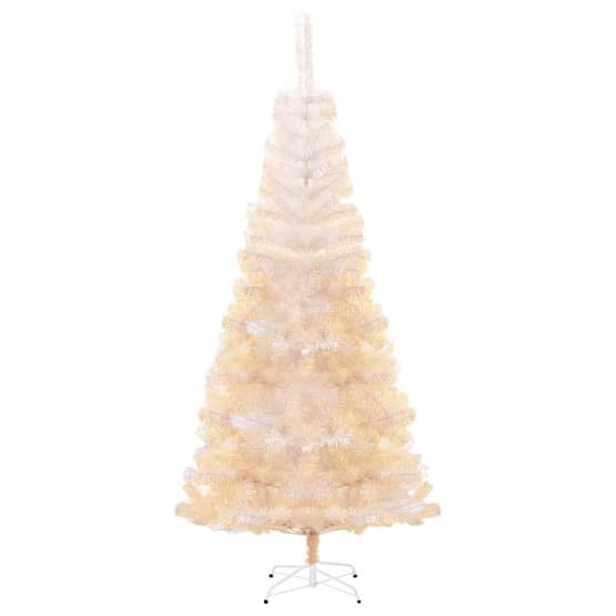 Plastgran Med Regnbågsskimrande Grenar Vit 210 Cm Pvc