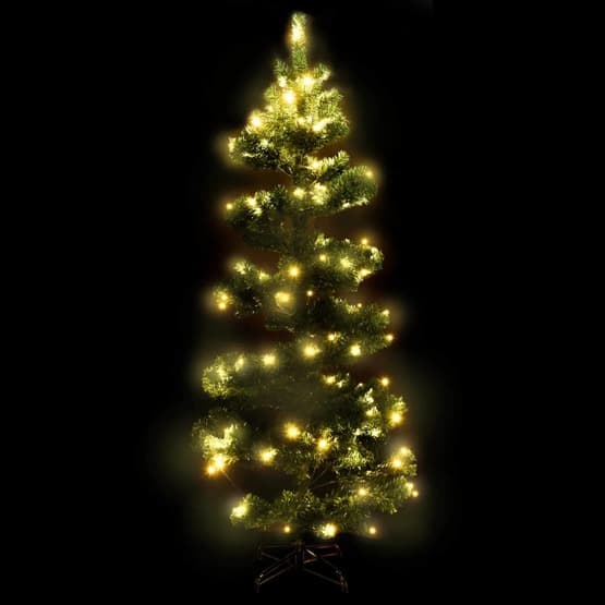 Julgran Med Fot Slingrande Led Grön 180 Cm Pvc