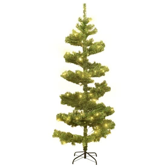 Julgran Med Fot Slingrande Led Grön 180 Cm Pvc