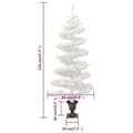 Miniatyrbild 9 av 9: Julgran Med Kruka Slingrande Led Vit 120 Cm Pvc
