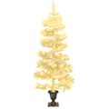 Miniatyrbild 2 av 9: Julgran Med Kruka Slingrande Led Vit 120 Cm Pvc