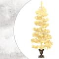 Miniatyrbild 1 av 9: Julgran Med Kruka Slingrande Led Vit 120 Cm Pvc