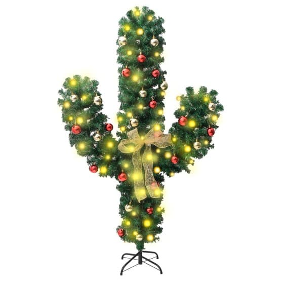 Julkaktus Med Fot Led Grön 150 Cm Pvc