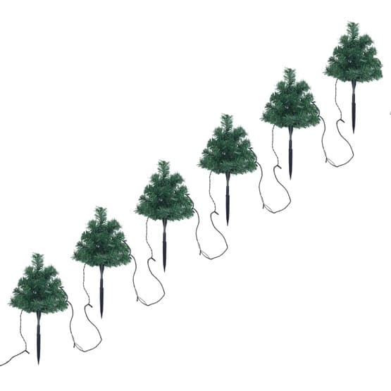 Julgranar För Trädgårdsgång 6 St Varmvit Led 45 Cm Pvc