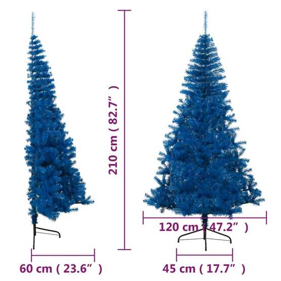 Halv Plastgran Med Stativ Blå 210 Cm Pvc