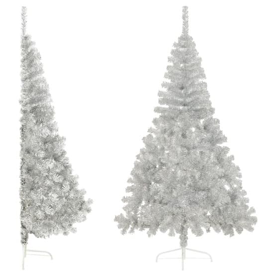 Halv Plastgran Med Stativ Silver 240 Cm Pvc