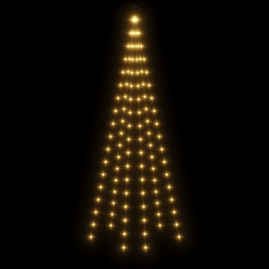 Julgran På Flaggstång Varmvit 108 Leds 180 Cm