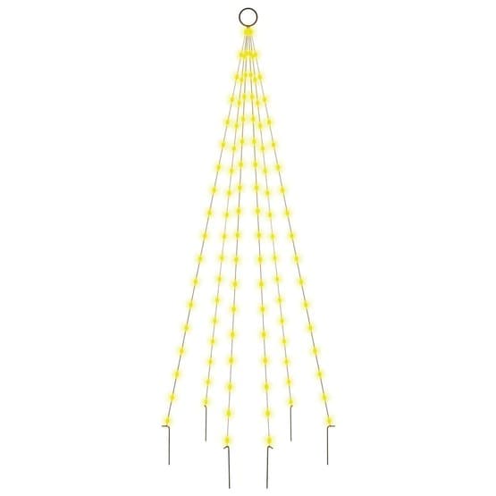 Julgran På Flaggstång Varmvit 108 Leds 180 Cm