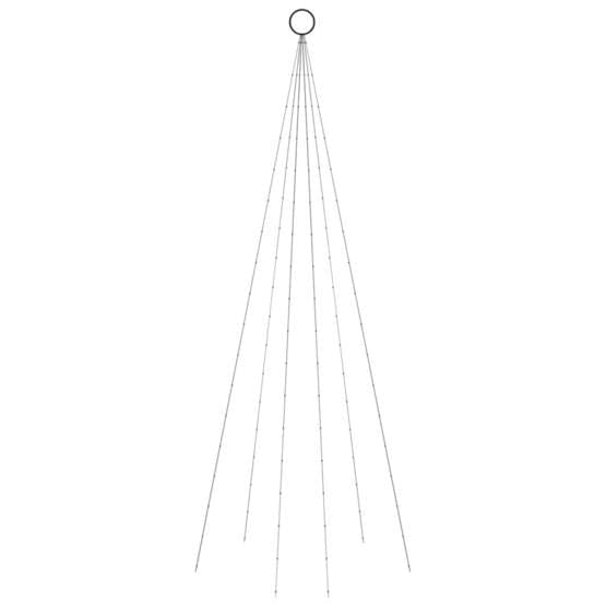 Julgran På Flaggstång Blå 108 Leds 180 Cm