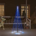 Miniatyrbild 1 av 10: Julgran På Flaggstång Blå 108 Leds 180 Cm