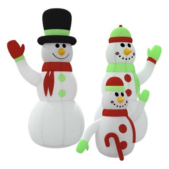 Uppblåsbara Snögubbar Med Leds 360 Cm