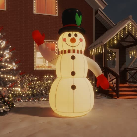 Uppblåsbar Snögubbe Leds 300 Cm