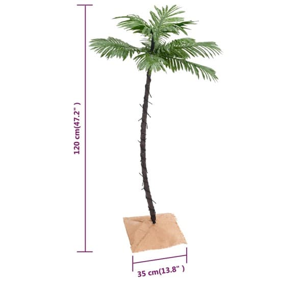 Palmträd Med Led Varmvit 72 Leds 120 Cm
