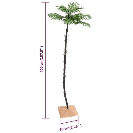Palmträd Med Led Varmvit 252 Leds 400 Cm