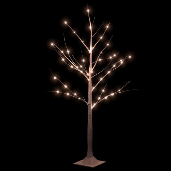 Björkträd Med Led Varmvit 48 Leds 120 Cm