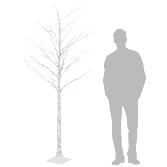 Björkträd Med Led Varmvit 128 Leds 220 Cm