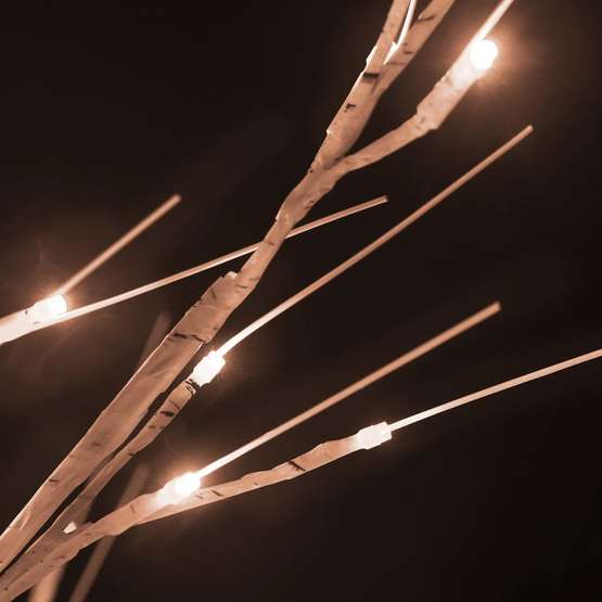 Björkträd Med Led Varmvit 672 Leds 400 Cm