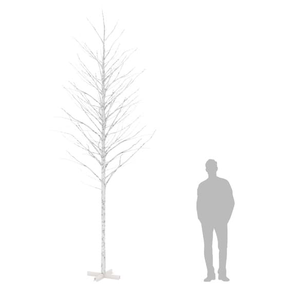 Björkträd Med Led Varmvit 672 Leds 400 Cm