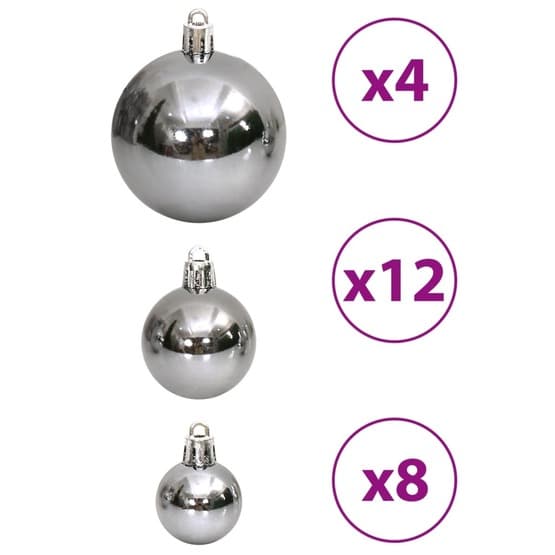 Julgranskulor 100 St Grå 3/4/6 Cm