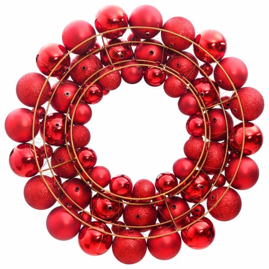 Julkrans Röd 45 Cm Polystyren