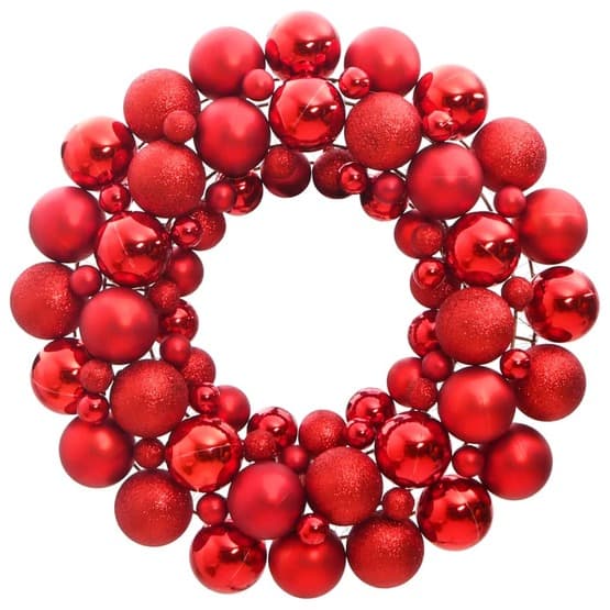 Julkrans Röd 45 Cm Polystyren