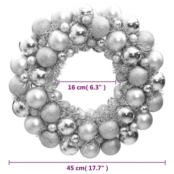 Julkrans Silver 45 Cm Polystyren