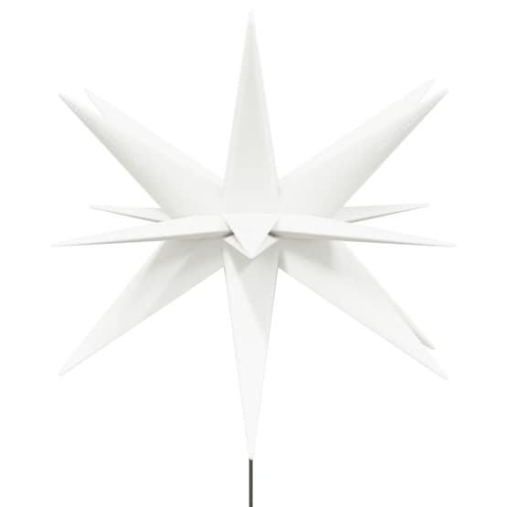Stjärna Med Led Med Spett Vikbar Vit 57 Cm