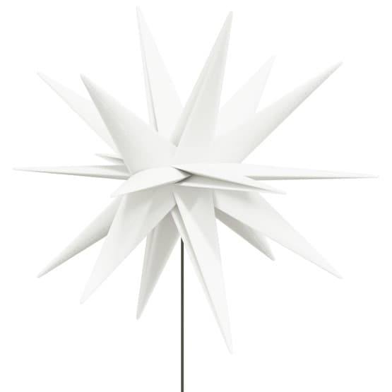 Stjärna Med Led Med Spett Vikbar Vit 57 Cm