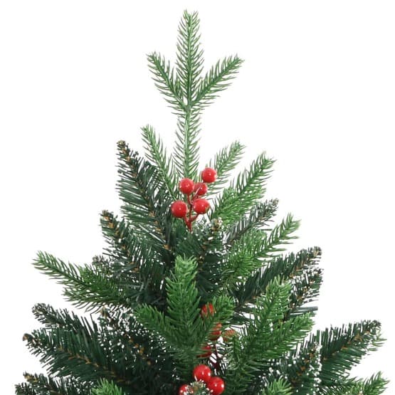 Plastgran Med Röda Bär Gångjärn 120 Cm