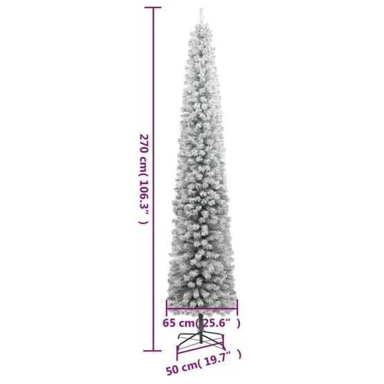 Smal Julgran Med Stativ Och Snö 270 Cm Pvc