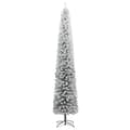 Miniatyrbild 2 av 6: Smal Julgran Med Stativ Och Snö 270 Cm Pvc