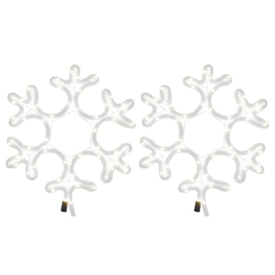 Snöflinga Ljusslinga Med Led 2 St Varmvit 27X27 Cm