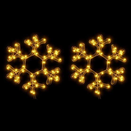 Snöflinga Ljusslinga Med Led 2 St Varmvit 27X27 Cm