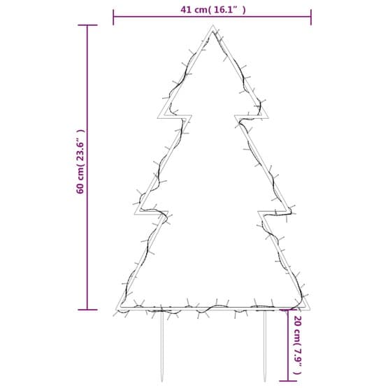 Julträd Spett 80 Leds 60 Cm