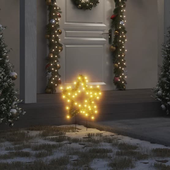 Julstjärna Med Spett 50 Leds 29 Cm 3 St