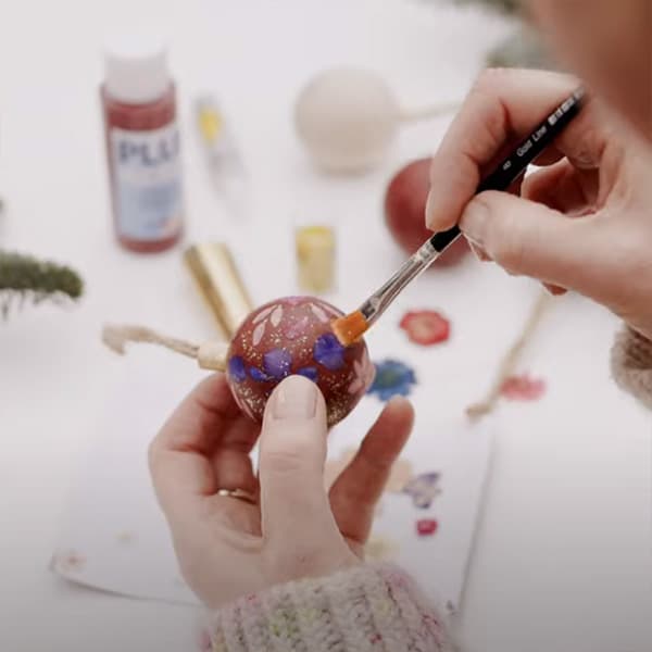 DIY Kit - Julkulor Decoupage - 5 st Julkulor av Trä