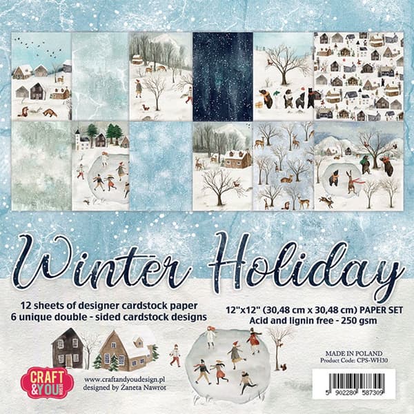 Paper Pad 12x12 - Craft & You - Winter Holiday - 12 ark