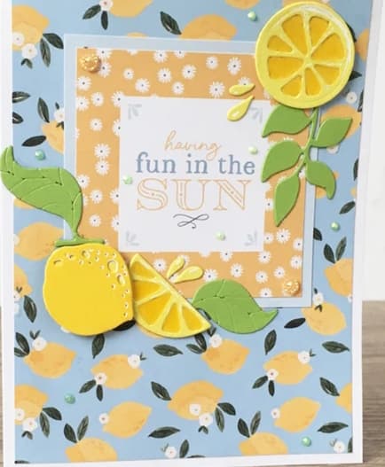 dies metall scrapbooking set citron citronblad
