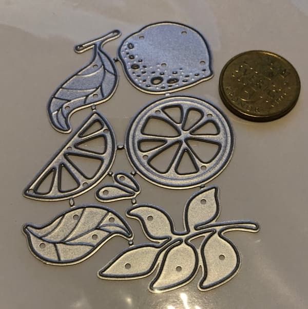 dies metall scrapbooking set citron citronblad