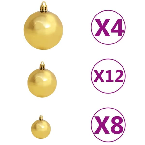 Julgranskulor 100 delar set 3/4/6 cm brun/brons/guld