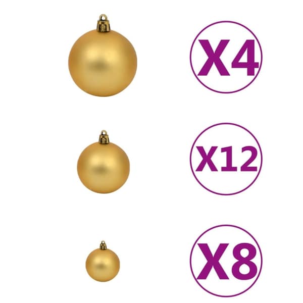 Julgranskulor 100 delar set 3/4/6 cm brun/brons/guld