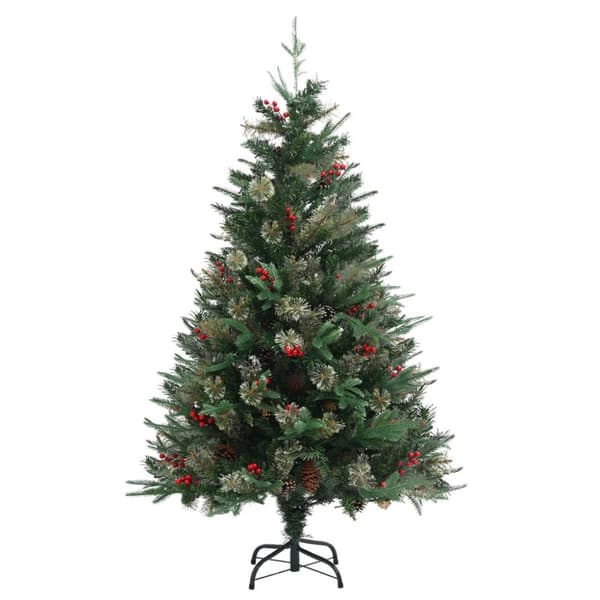 juletræ med grankogler 120 cm PVC & PE grøn
