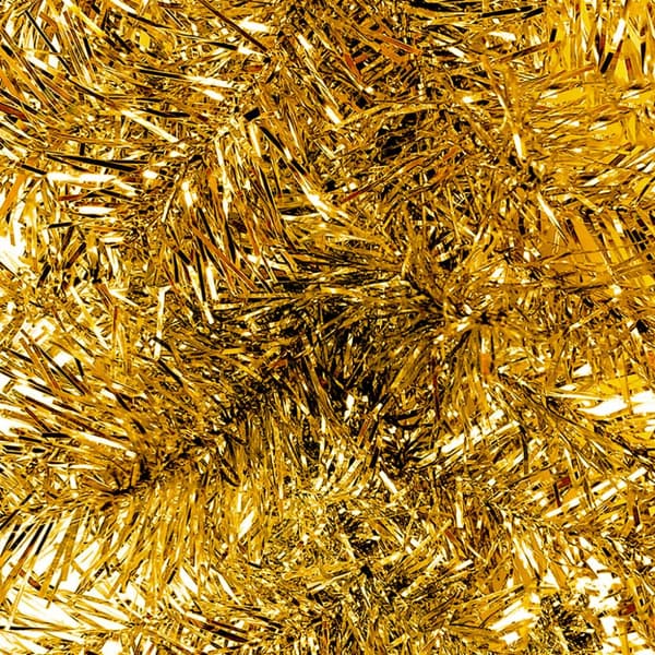 Julgirlang med LED-lampor 5 m guld