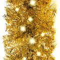 Miniatyrbillede 3 af 8: juleguirlande med LED-lys 20 m guldfarvet