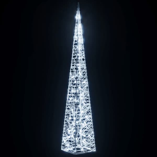 LED-koristevalokartio kylmä valkoinen akryyli 120 cm