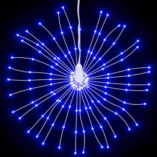 Starburst jouluvalot 140 LED-valoa 2 kpl sininen 17 cm